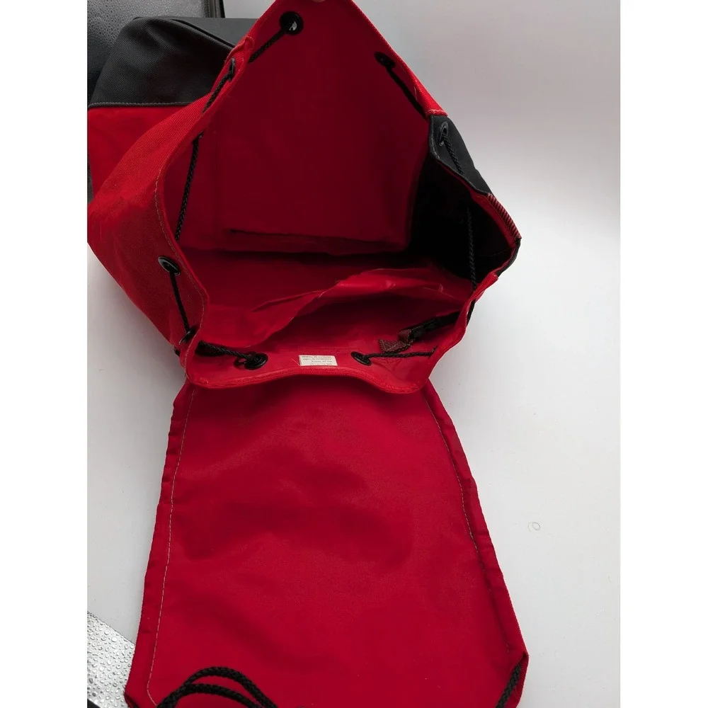 Vintage Marlboro Unlimited Red Black Canvas Sling Backpack Gear Bag Drawstring